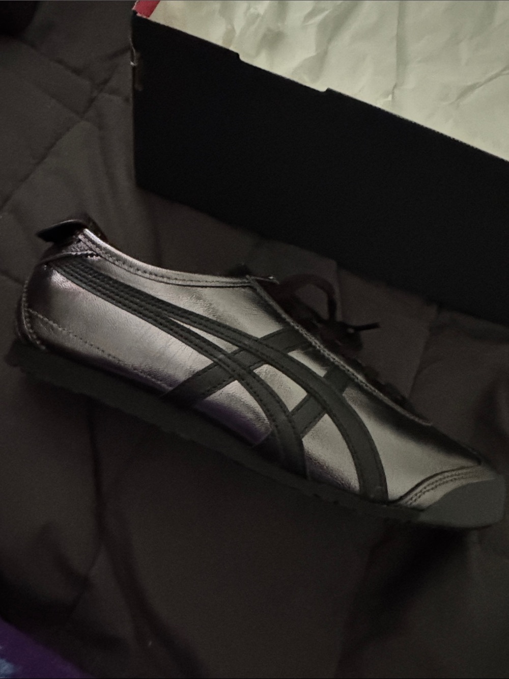 Onitsuka Tiger by Asics Black Leather Mexico 66 Sneaker